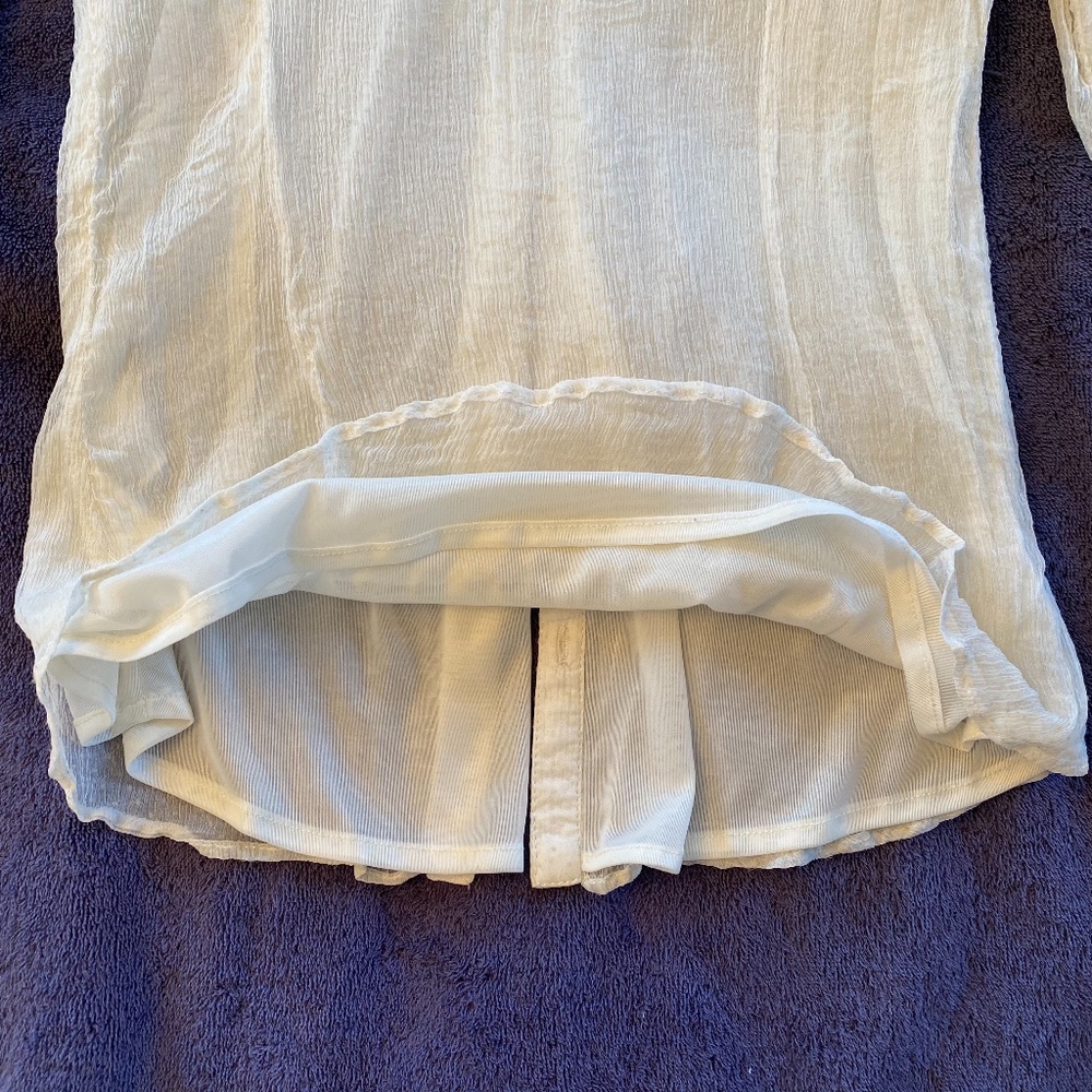 Zara Dressy 3/4 Sleeve Off White Blouse - Picture 9 of 9